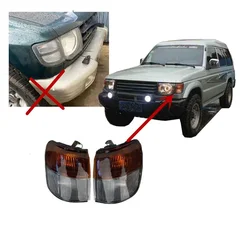 1 Piece Narrow Body Light or Dark Turning Signal Lamp for Pajero V20 V30 Head Lamp for Montero V40 Front Corner Lamp Mb831081