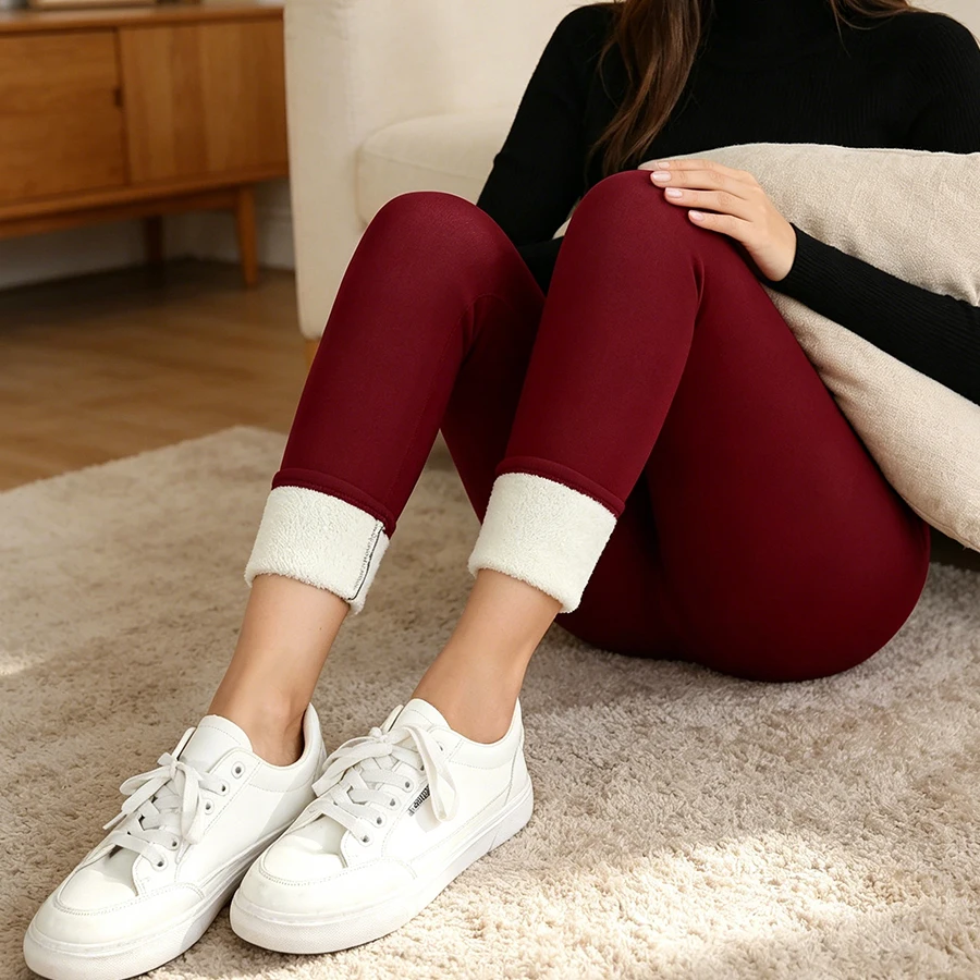 

Fleece Lined Thermal Leggings for Women High Waist Stretch Thick Winter Warm Pants for Casual & Daily Wear
