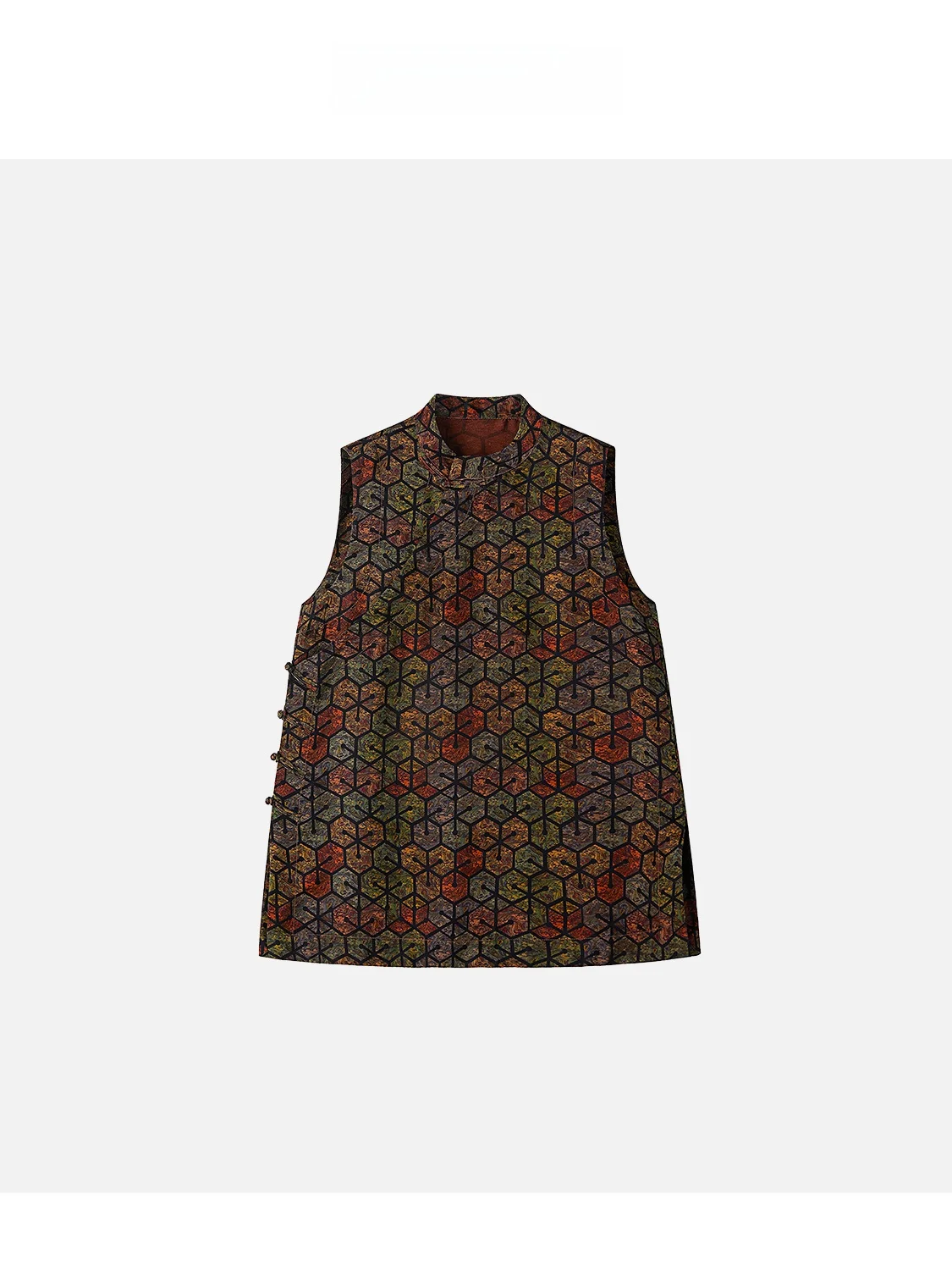 

JINGJING2025 Новый женский дышащий топ с шелковым принтом «Rain Flower Le» в китайском стиле, весенняя коллекция Faion