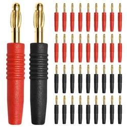 20/80/400Pcs 2mm Red Black Banana Male Plugs Banana Plug Connector Audio Speaker Wire Cable Connectors