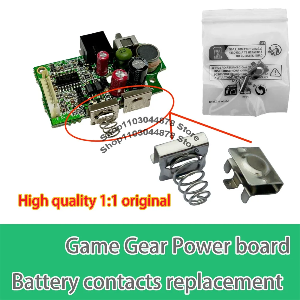 10 Sets Battery Contacts Metal Contacts Battery Terminals Spring Contacts Replacement Parts For Game Gear GG Power Board