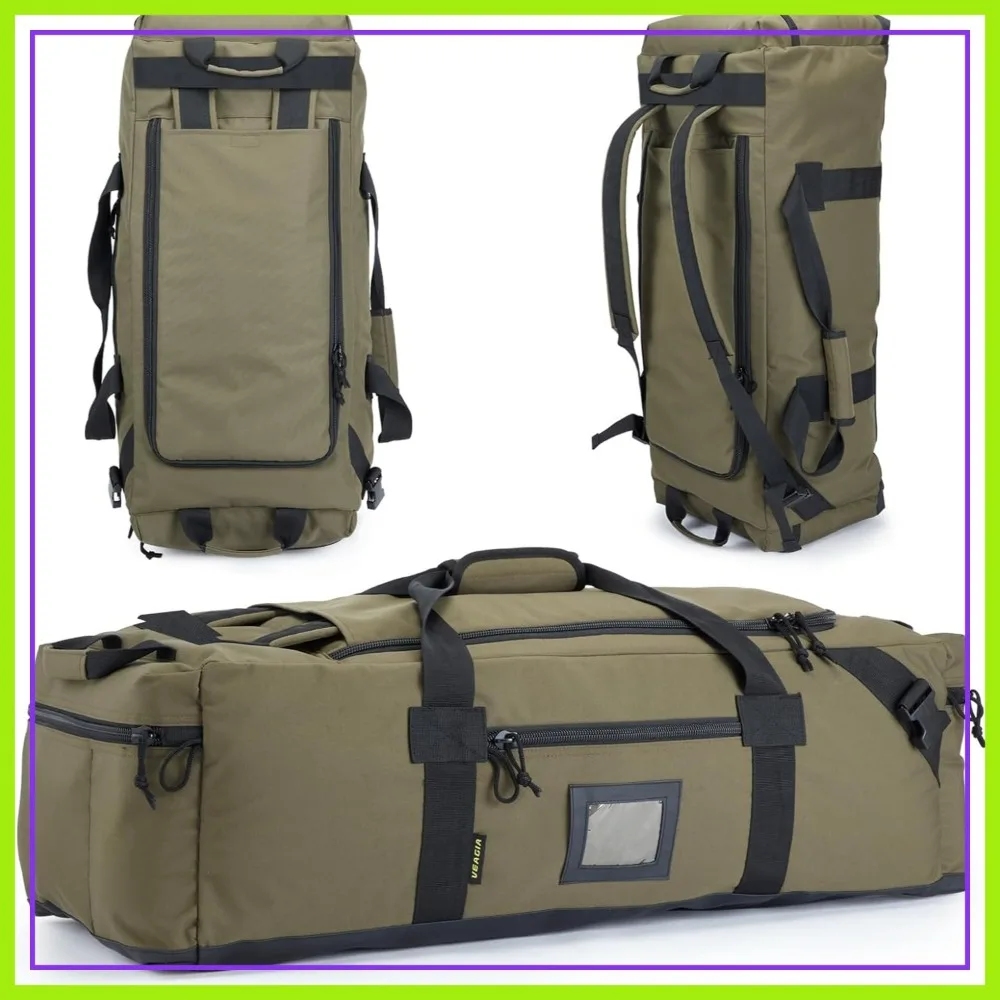 

105L Large Duffel Bag for Travel, Gym & Sports - Water Repellent, Hidden Straps, Shoe Compartment