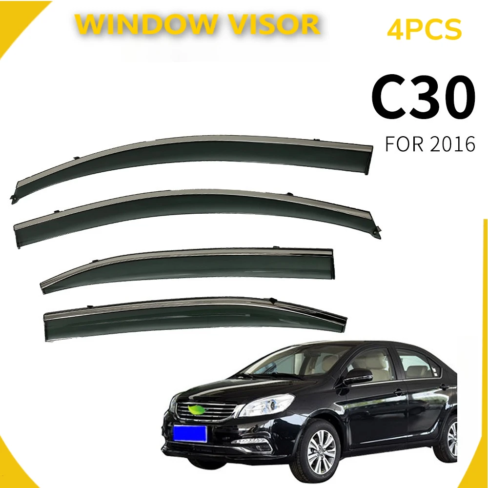 4PCS Chrome Window Visor Anti Scratch Wind Deflector For Great Wall C30 2016