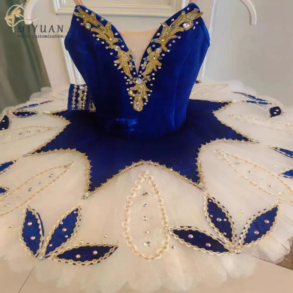 Blue Bluebird tutu tailored for adult children professional performance competition dress girls group dance solo performance dre