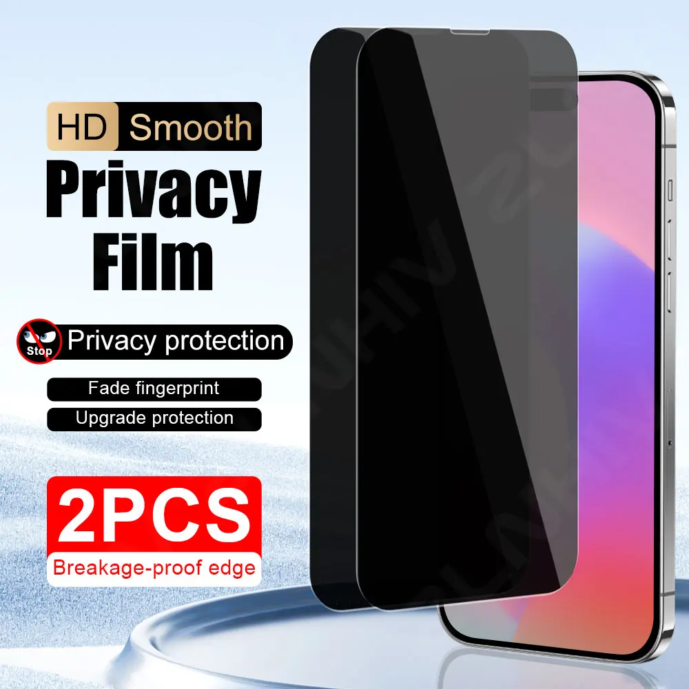 

2 шт., защитная пленка для экрана для iPhone 17 Pro Max, закаленное стекло 16 Pro 15, стекло для смартфона 14 Plus 13 12 11