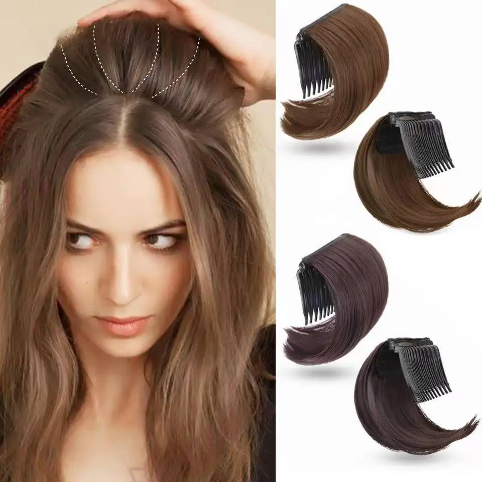 Wig Pad Hair Comb Bangs for Women synthetic Hair Update 16 Combs Bangs