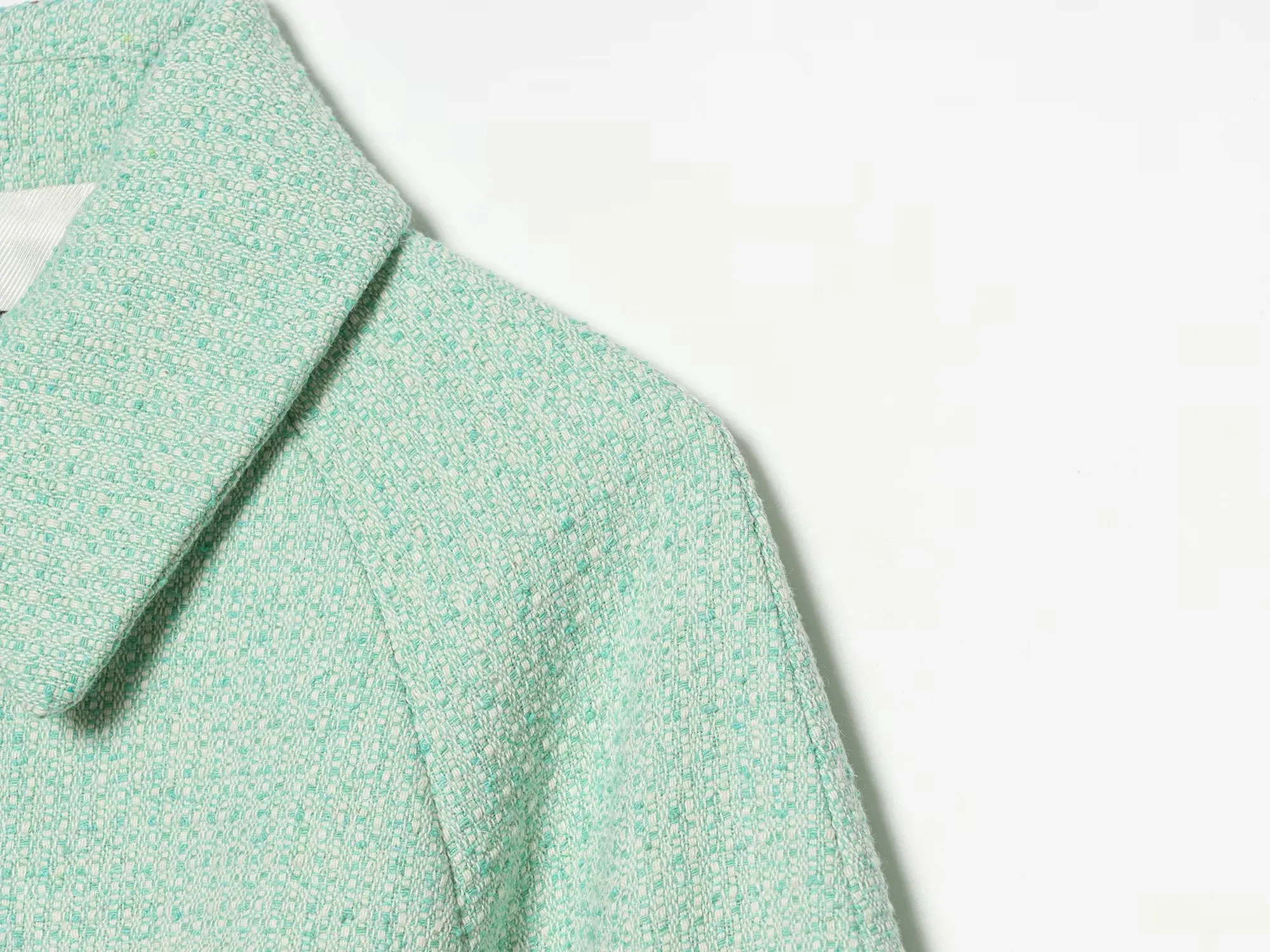 Damen Vintage Blaue Einreihige Jacken Damen 2026 Herbst Neue Schicke Lässige Faltenärmel Stehkragen Mäntel High-Street Damen Oberteil – Detail 6
