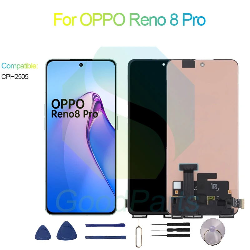 

For OPPO Reno 8 Pro LCD Display Screen 6.7" CPH2357 Reno 8 Pro Touch Digitizer Assembly Replacement