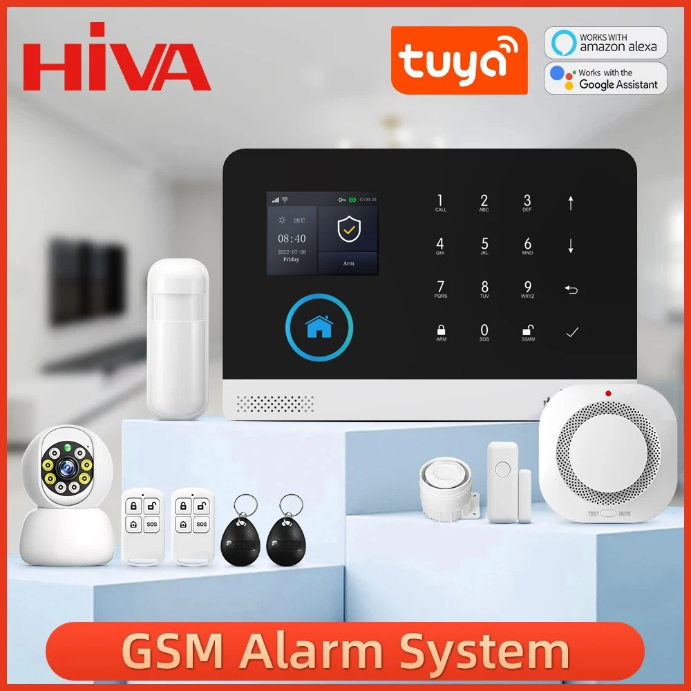 

PG-103 Home Security Alarm System Wifi GSM Alarm Intercom Remote Control Autodial 433MHz Detectors IOS Android Tuya APP Control
