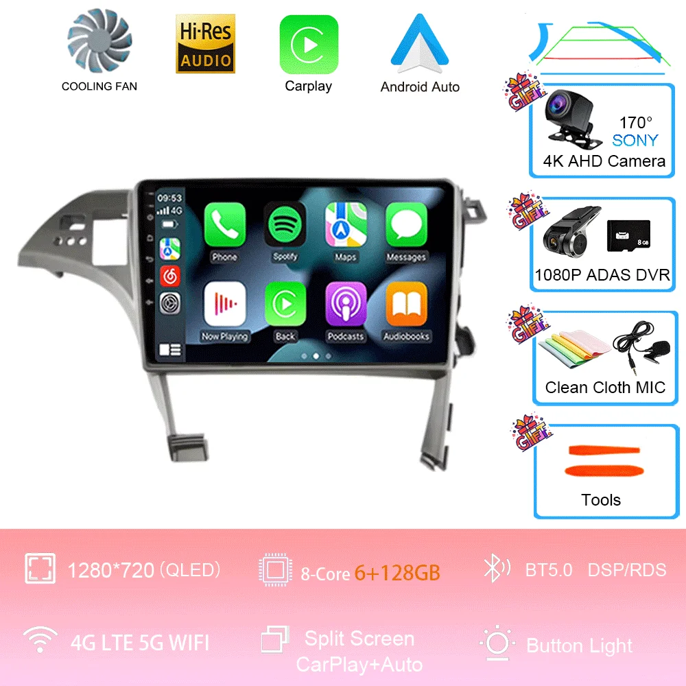 10 inch Android 16 Player voor Toyota Prius XW30 2009 2010 2011 2012 2013-2015 LHD autoradio multimediasysteem GPS