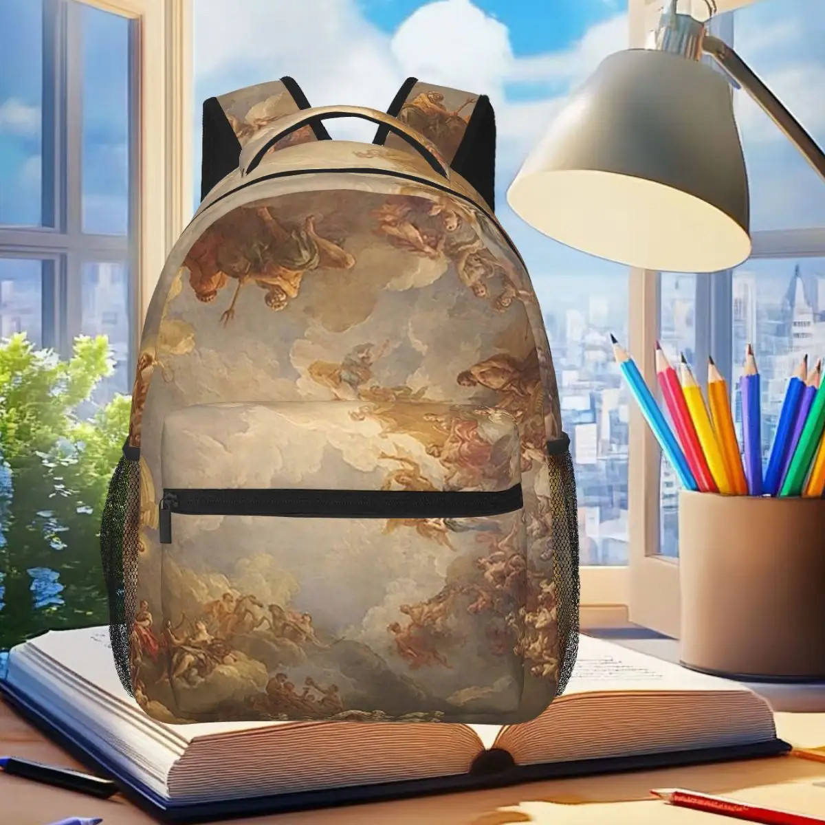 

Коричневый потолок на версале, Ренессанс, рюкзак для школьников, сумка для книг для мальчиков и девочек, детская сумка, сумки на плечо для ноутбука для мужчин и женщин