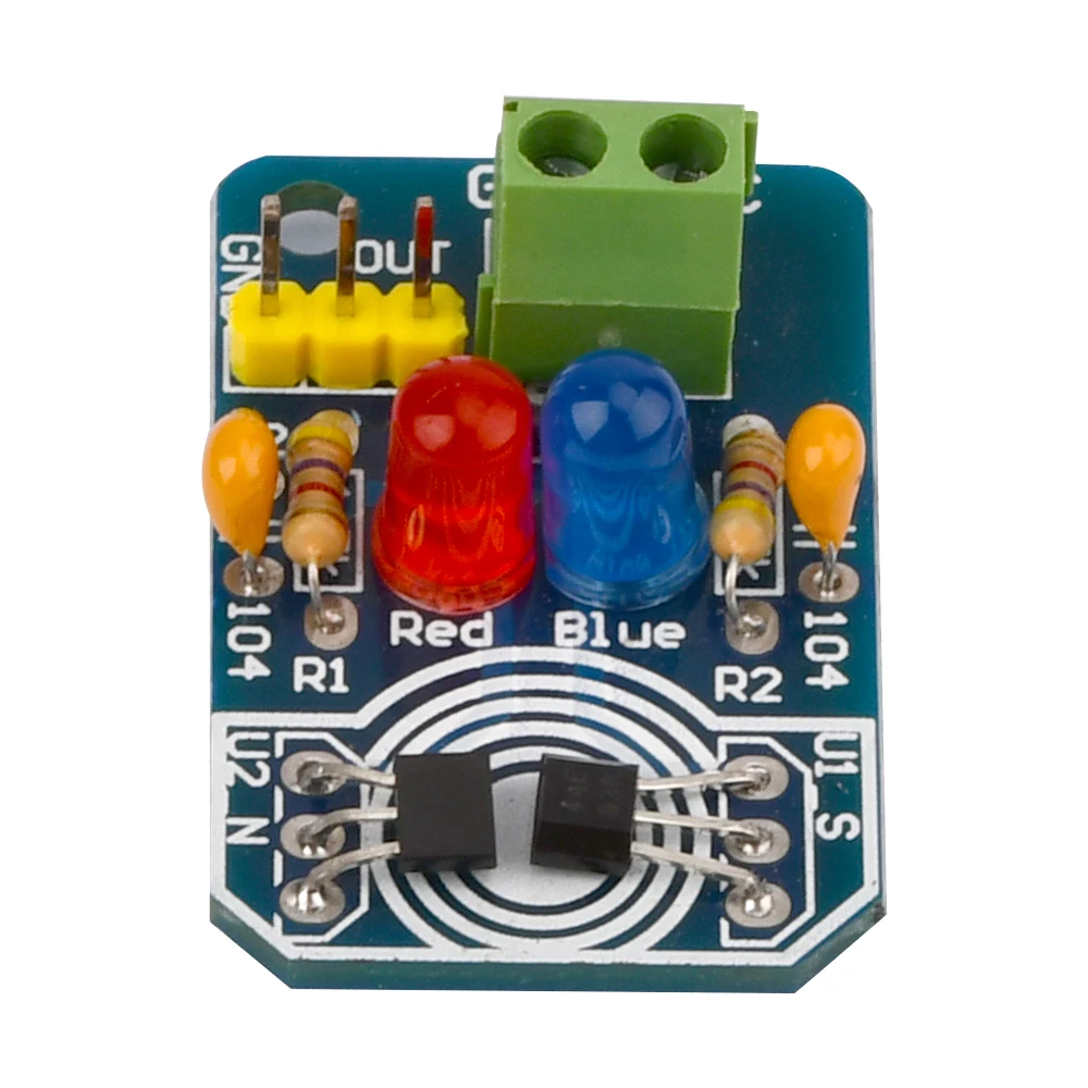 Hall sensor de indução magnética pólo de detecção magnética resolver norte e sul módulo de detecção diy kits de aprendizagem DC4.5V-20V