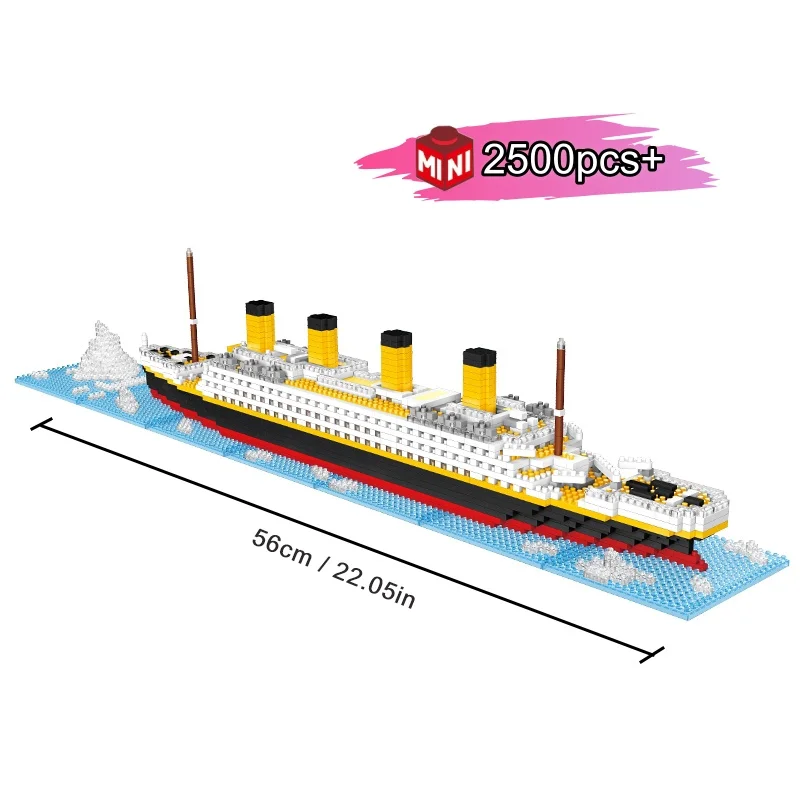 

2025 НОВАЯ модель корабля Титаника, сборочный блок MOC, строительный блок Титаника, сделай сам, настольные украшения, игрушки, подарки на день рождения, Рождество