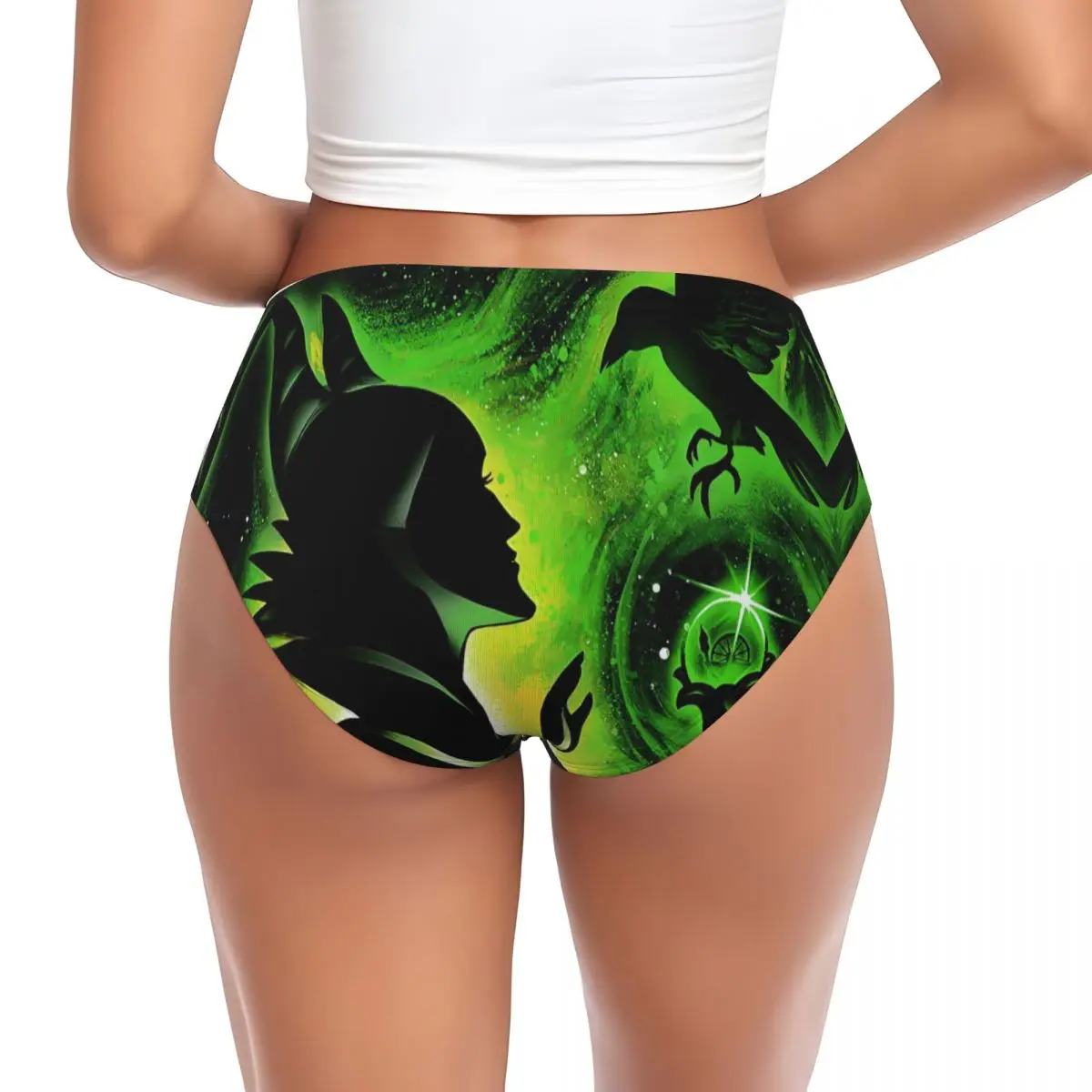 カスタム女性クラシック映画悪役プリントブリーフパンティー女性通気性マンガ下着パンツ