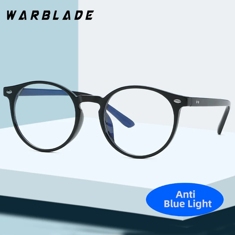 

Classic Candy Color Small Frame Oval Anti-Blue Light Women Glasses Rivets Mens Computer Office Work Brand Design Optical Eyewear