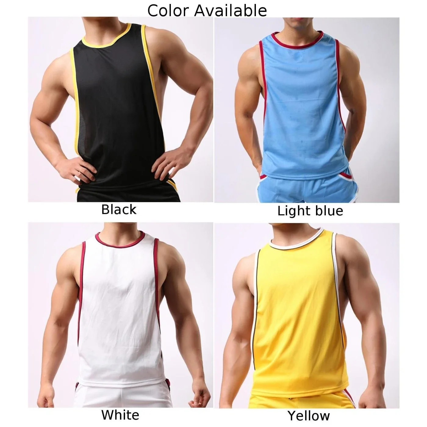 2022 Summer Sports Vest Gyms Fitness Mesh Tank Top Sexy Bodybuilding Joggers Sleeveless T-shirt Basketball Training Tops A50
