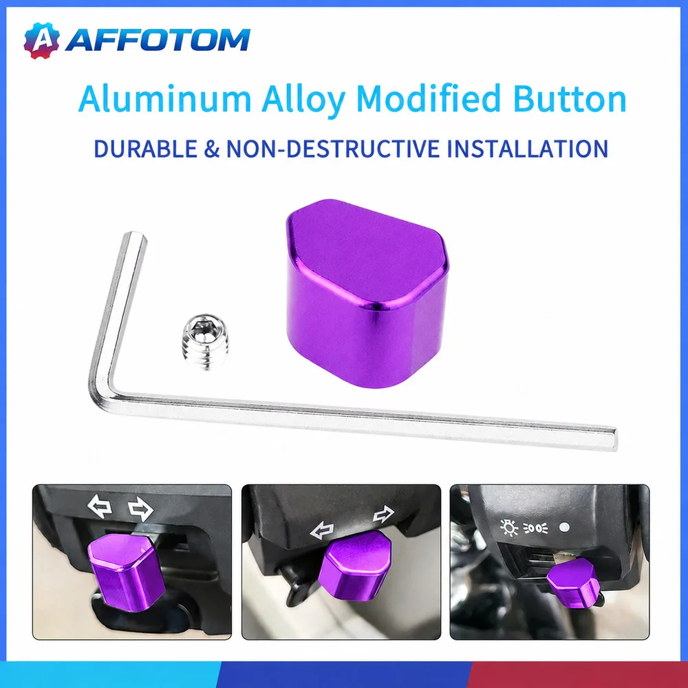 For Honda Click Turn Signal Switch Button Cover Cap CNC Aluminum Alloy Key Cap Sealed IP54 Waterproof Dustproof Comfortable