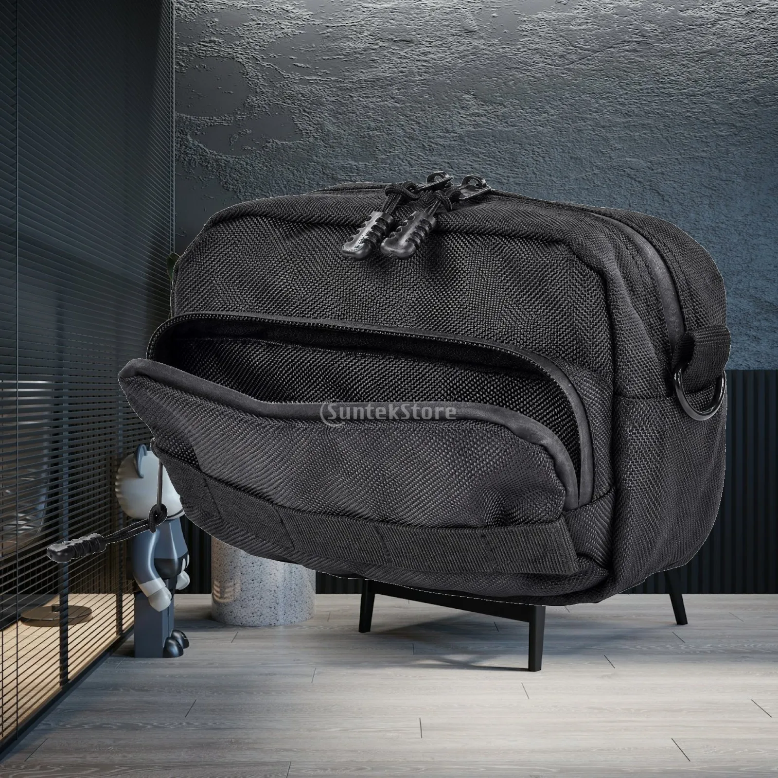 Motorcycle Handlebar Storage Bag Adjustable Motorcycle Handlebar Tool Bag Versatile Long-Lasting for Commuters, Everyday Rides