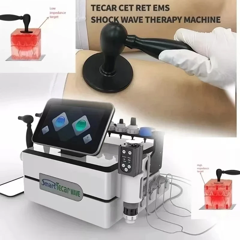 3 in 1 Physiotherapy diathermy indiba tecar 448khz Facial anti-aging Slimming Pain Relief massage machine EMShock and Teca