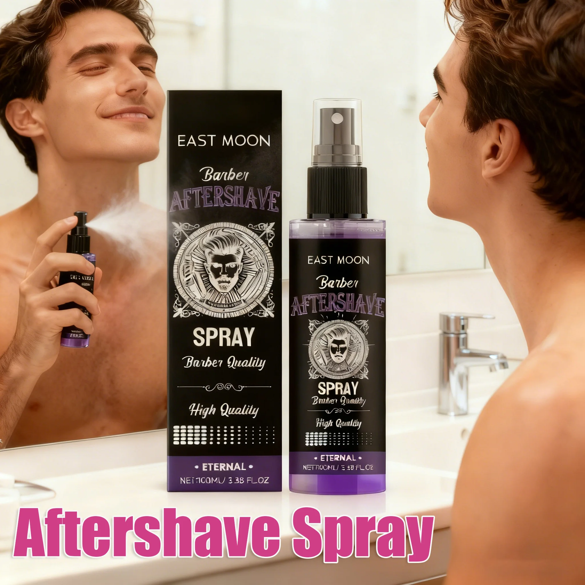 Spray Dopobarba Idratante Profondo per Uomo Lenitivo Riduce il Rossore Idratazione Efficace Anti-Gonfiore Non Unto Morbido Post-Rasatura