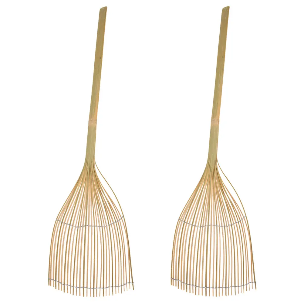 

2 Pcs Bamboo Handle Beat Flyswatter Swatters for Indoors Rod Weaving Seatter Kitchen
