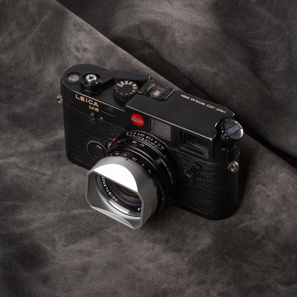 メタルレンズフード レンズシェード フォイアトランダー 35mm F1.4 VM 40 1.4 50 1.5 ライカ 35F2aa LH-6用 レンズフードをキャップに交換