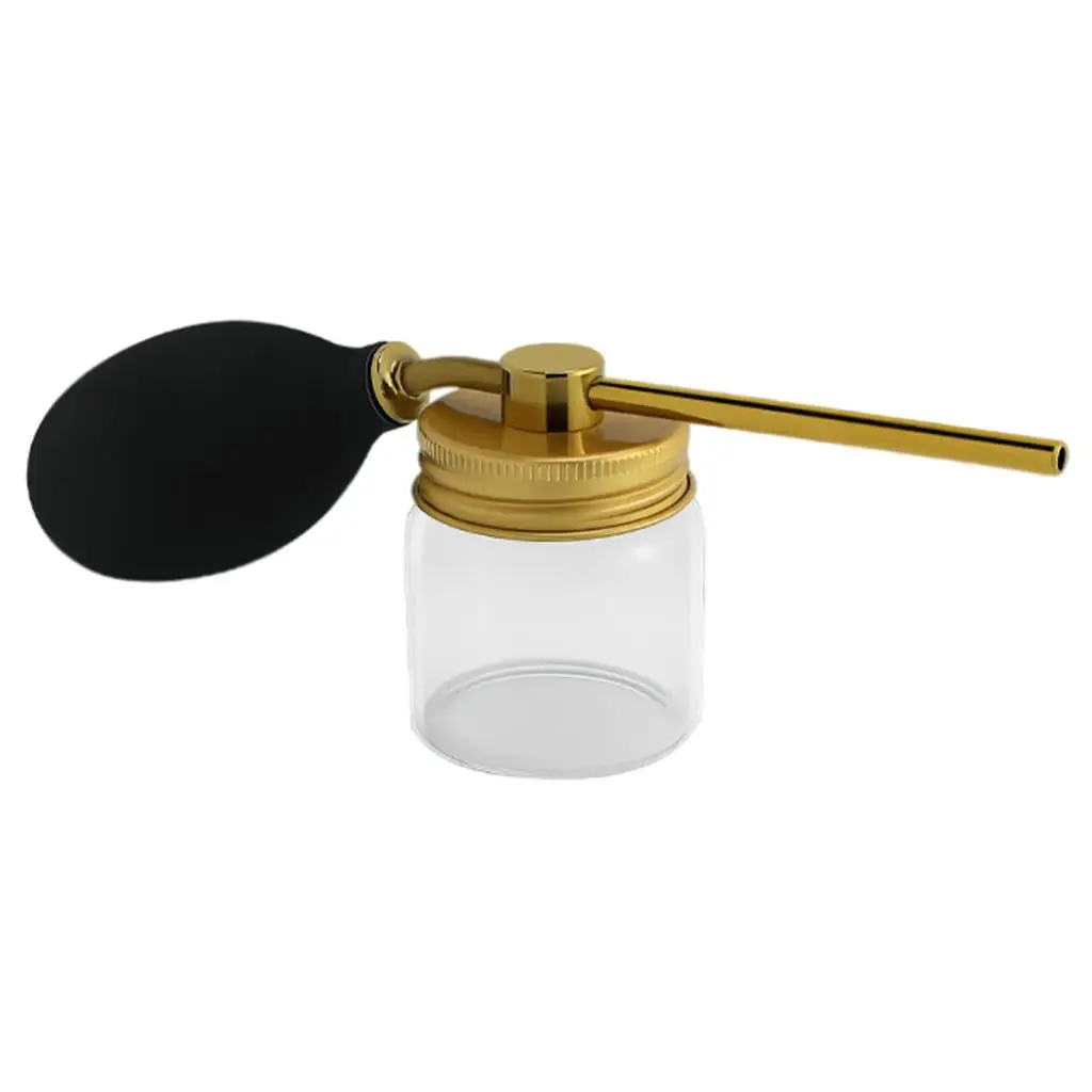 

Refillable Talc Powder Blower Puffer Barbers Talcum Spray Bottle Hair Salon , Black01