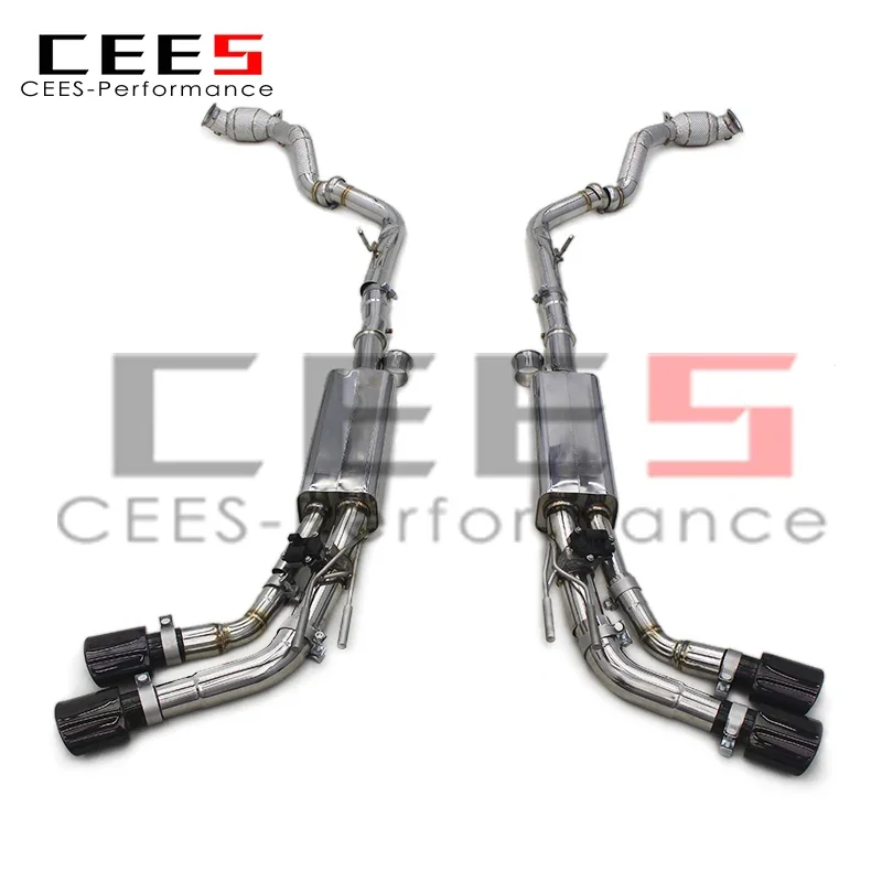 CEES Full Set Catback Exhaust Muffler System Downpipe with Catalyst for Mercedes-Benz G63 W464 4.0T 2019-2023 Stainless Steel