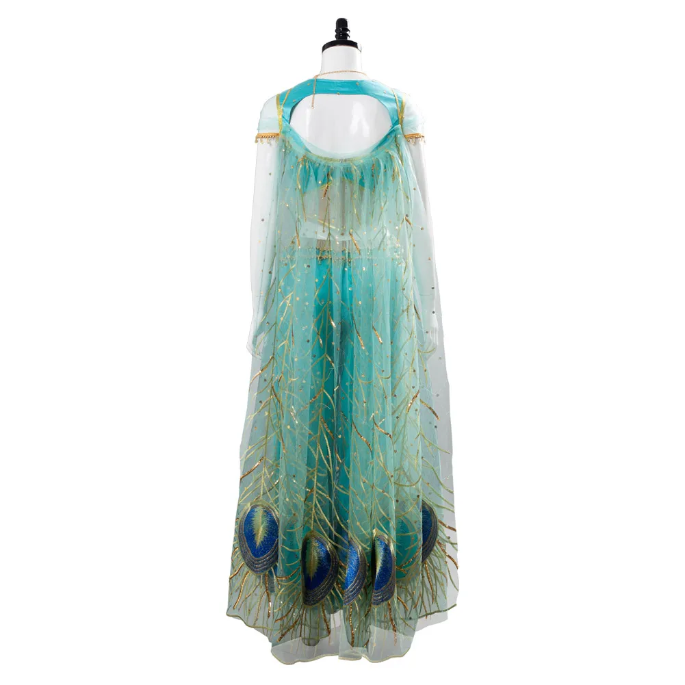 Disfraz de princesa Jasmine para mujer, vestido verde, traje de Jafar para hombre adulto, disfraz de Príncipe para fiesta de Carnaval y Halloween