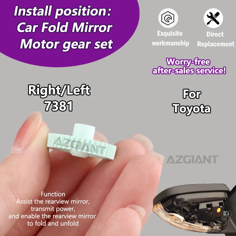 

Car Side Wing Mirror Folding gear For Toyota Tarago Tundra 2007-2020/Kluger MK2 MK3 2007-2021/Avanza F650 Veloz Mirai 2016-2021