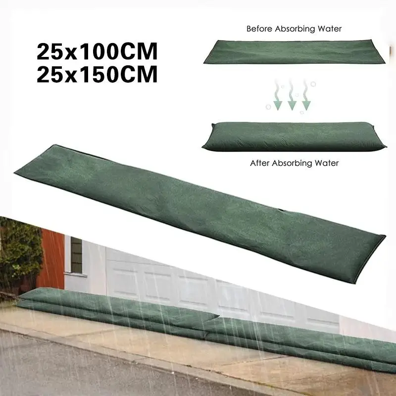 Water Activated Flood Barriers Reusable Absorbent Sand Bag For Home Door Basement Flood Prevention Water-Absorbing Expansion Bag