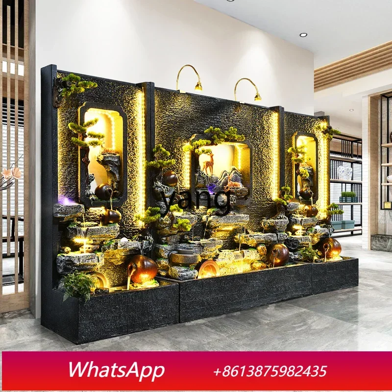 CX  rockery water curtain wall alpine flowing water generates wealth ornament courtyard garden landscaping