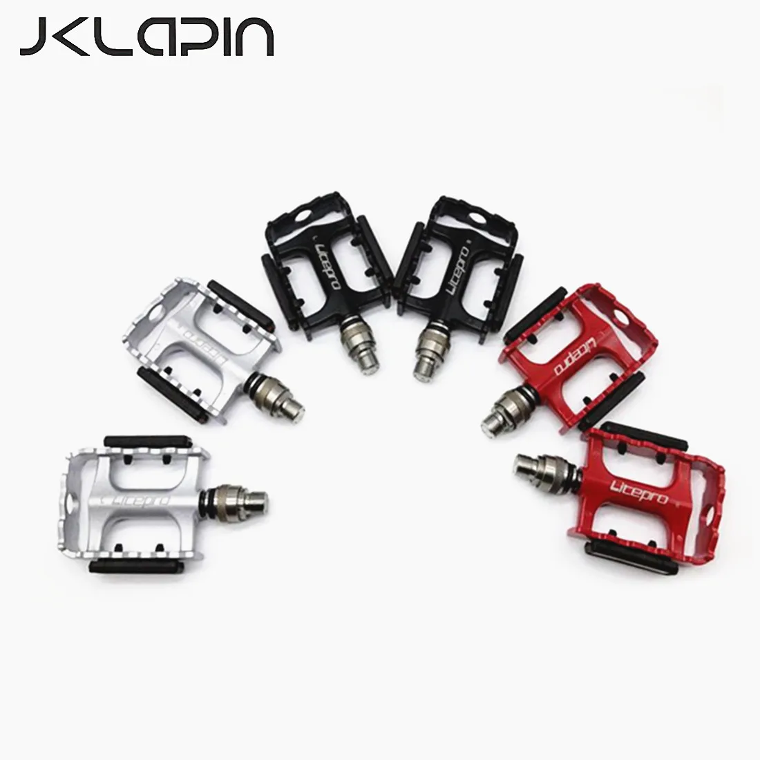 

JKLapin Litepro Folding Bike 3 Sealed Bearing Pedal Titanium Alloy Axle Quick Release 412 Steel Axis Pedals For Brompton