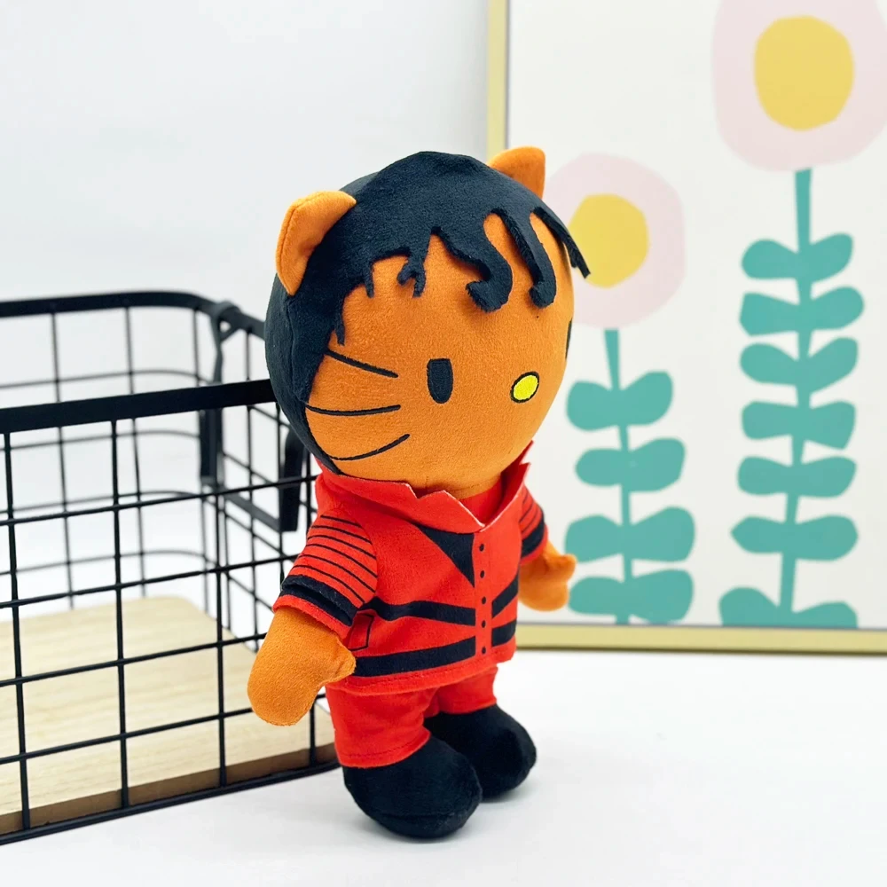 Hello Kitty Michael Jackson avec rouge ensemble complet vêtements en peluche poupée Figure en peluche mignon garçon filles Fans recueillir des cadeaux