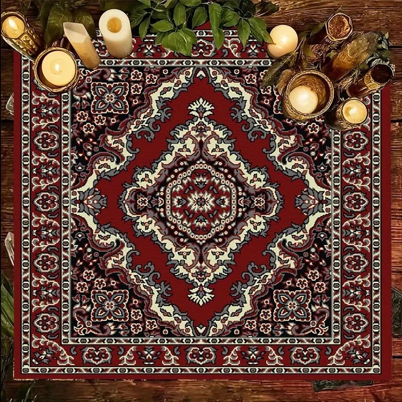 Retro Persian Pattern Tarot Card Tablecloth Bohemian Style Altar Cloth Divination Ceremony Table Mat