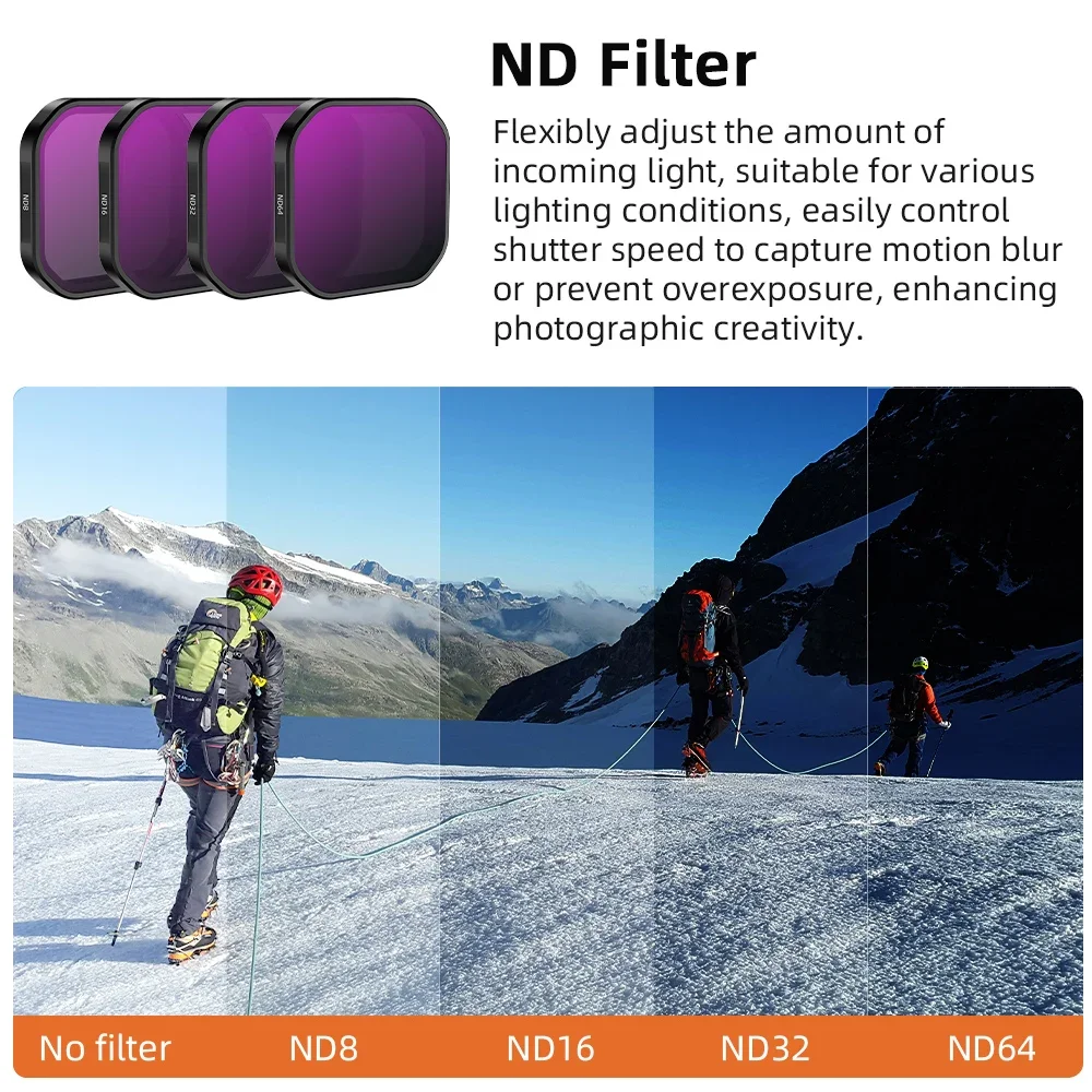 BRDRC عدسة تصفية ل Insta360 Ace Pro 2 ملحقات الكاميرا ND مرشحات عدة UV CPL عدسة محايدة الكثافة مرشح الإفراج السريع