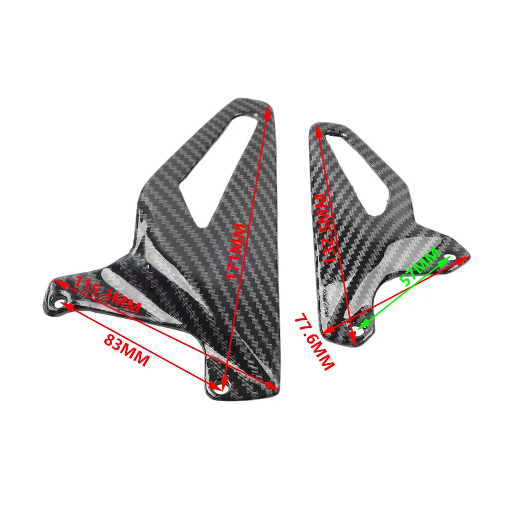 2Pcs Carbon Fiber Motorcycle Heel Guard Rearset Foot Peg Protector For Ducati Panigale V2 V4 S/R