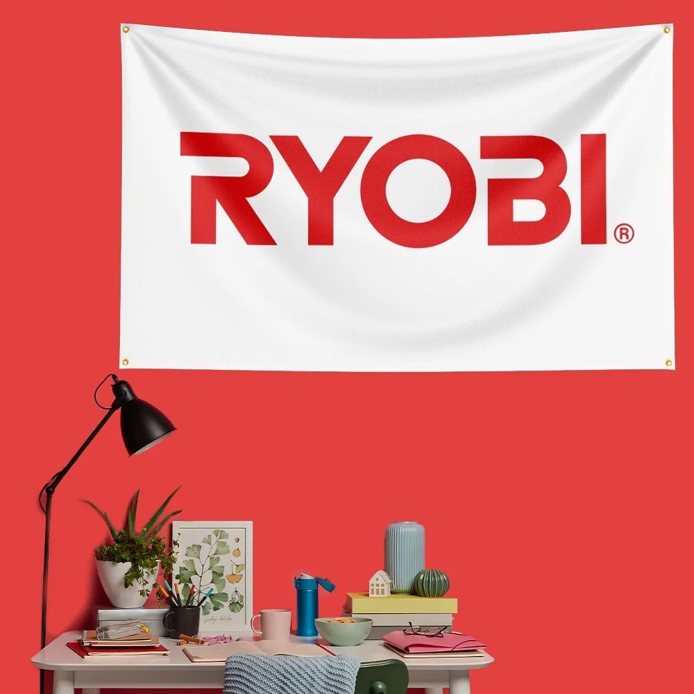 Ryobi Power Tools Flag   Polyester Workshop Garage Wall Decor Banner For DIY Tool Fans