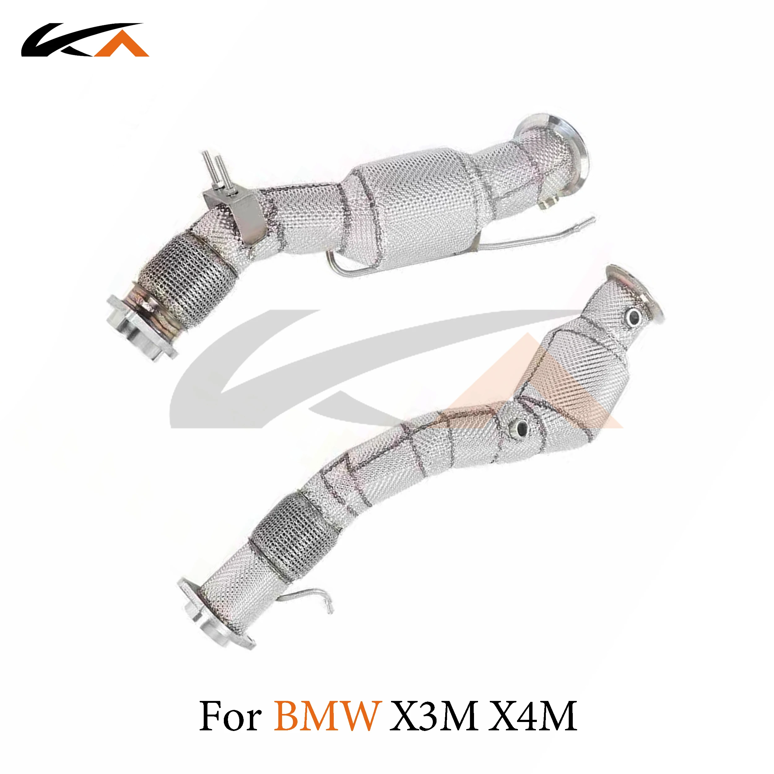 

KA Tuning downpipe exhaust stainless steel headers for BMW X3M X4M F97 F98 3.0T performance auto parts heat shield catalysis