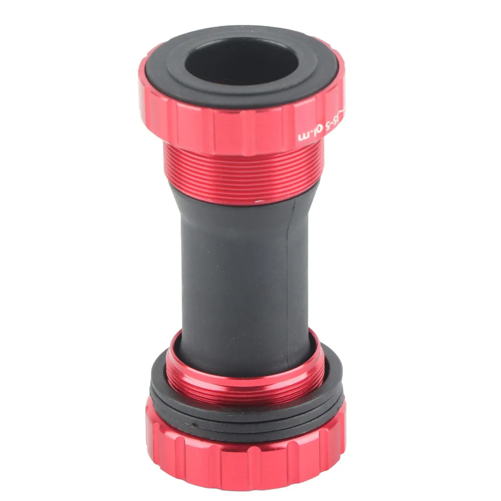 1.37x24T Aluminum Alloy Bottom Bracket for Road & Mountain Bikes - 68-73mm, Red