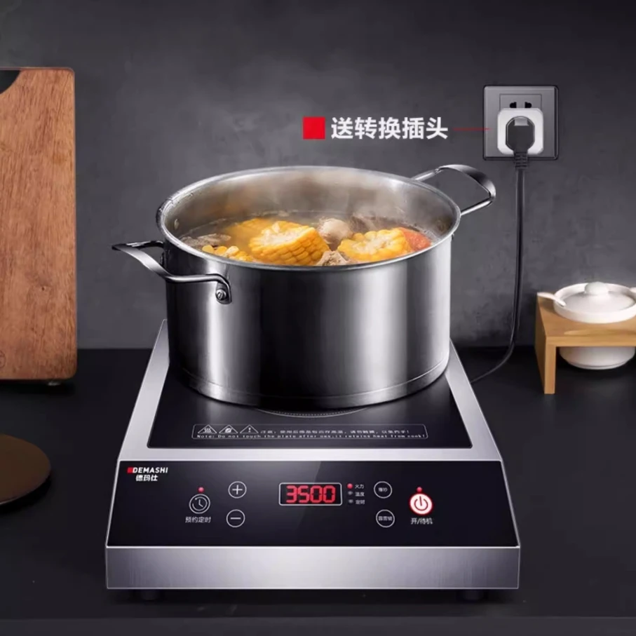 

3500 Вт/5000 Вт коммерческая индукционная плита, плоская электрическая плита высокой мощности для ресторана, магазина чая с молоком, домашнего использования