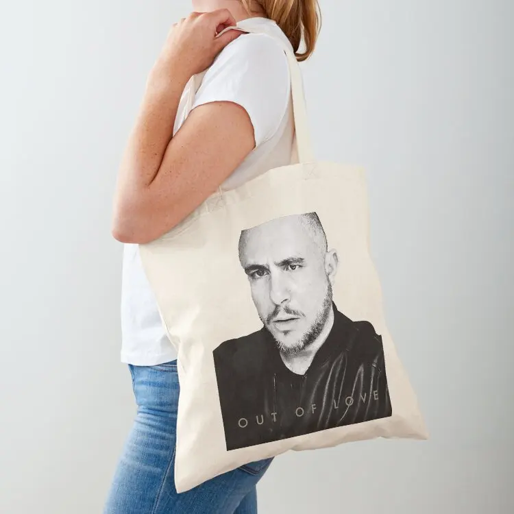 

Caesar Gergess Out of Love Portrait Black on Black Cover Tote Bag Large bags for women custom tote bag bag for beach