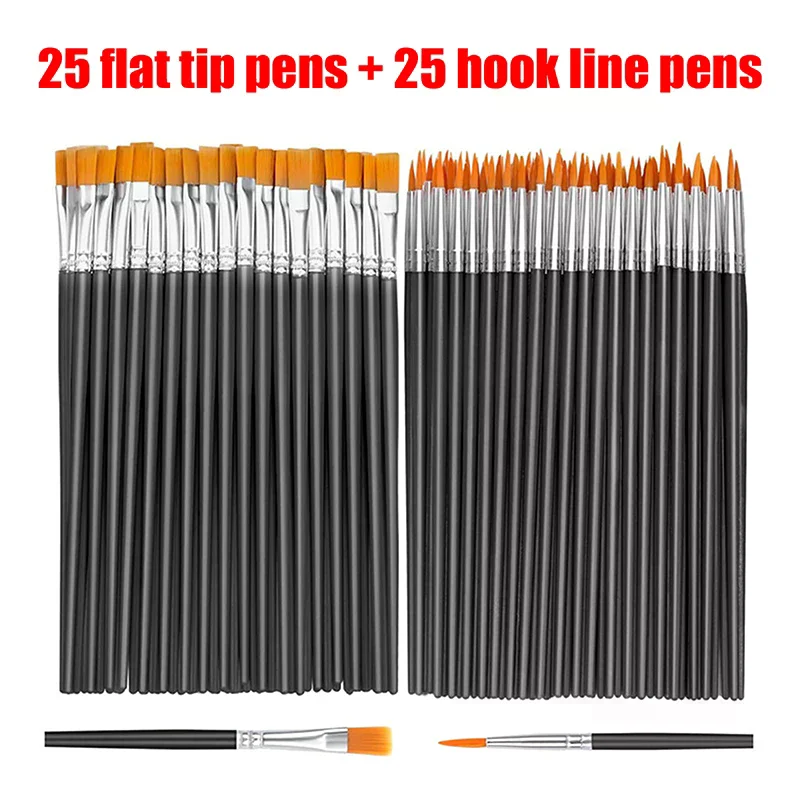 

50pcs Painting Brushes For Painting Handcraft Arts And Craft For Artistic Multifunction Hook Line Painting Equipment