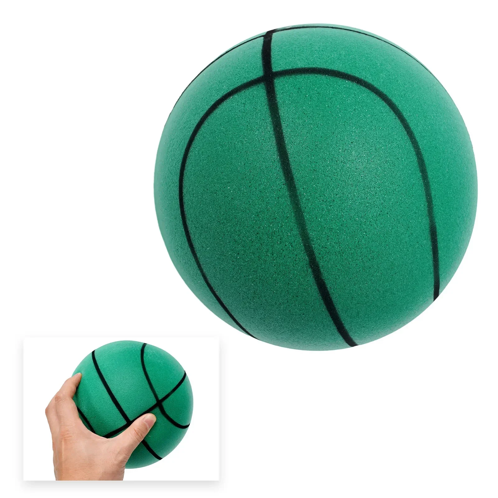 Hot Diameter 21/18cm Silent High Density Foam Sports Ball Indoor Mute Basketball Soft Elastic Ball Children Sports Toy Games Par