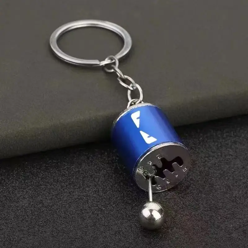 Mini turbocompresseur Style voiture porte-clés Transmission d'engrenage pendentif porte-clés presse-bas porte-clés métal jouet Fidget Spinner jouet