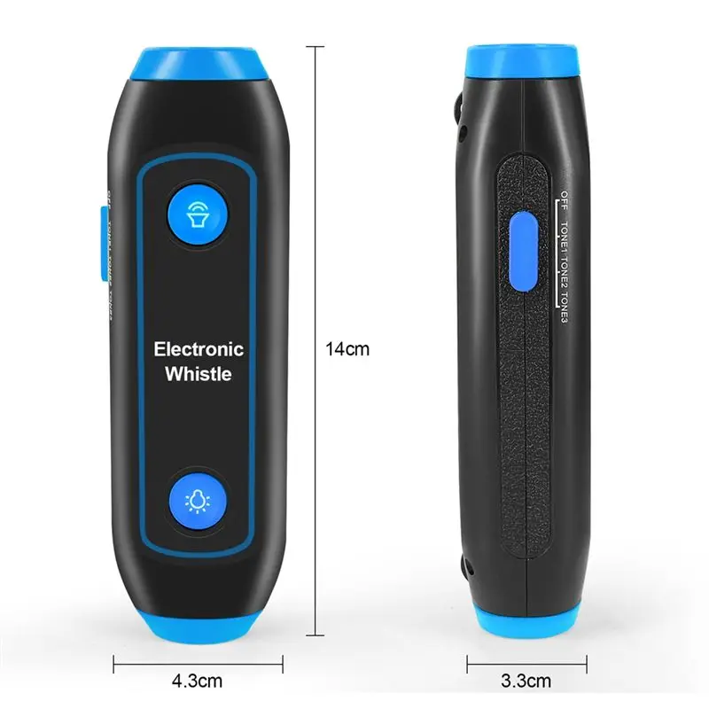 キャンプ・ハイキング・サバイバル用電子ホイッスル-緊急用電子ホイッスル-緊急ツール-ブルー