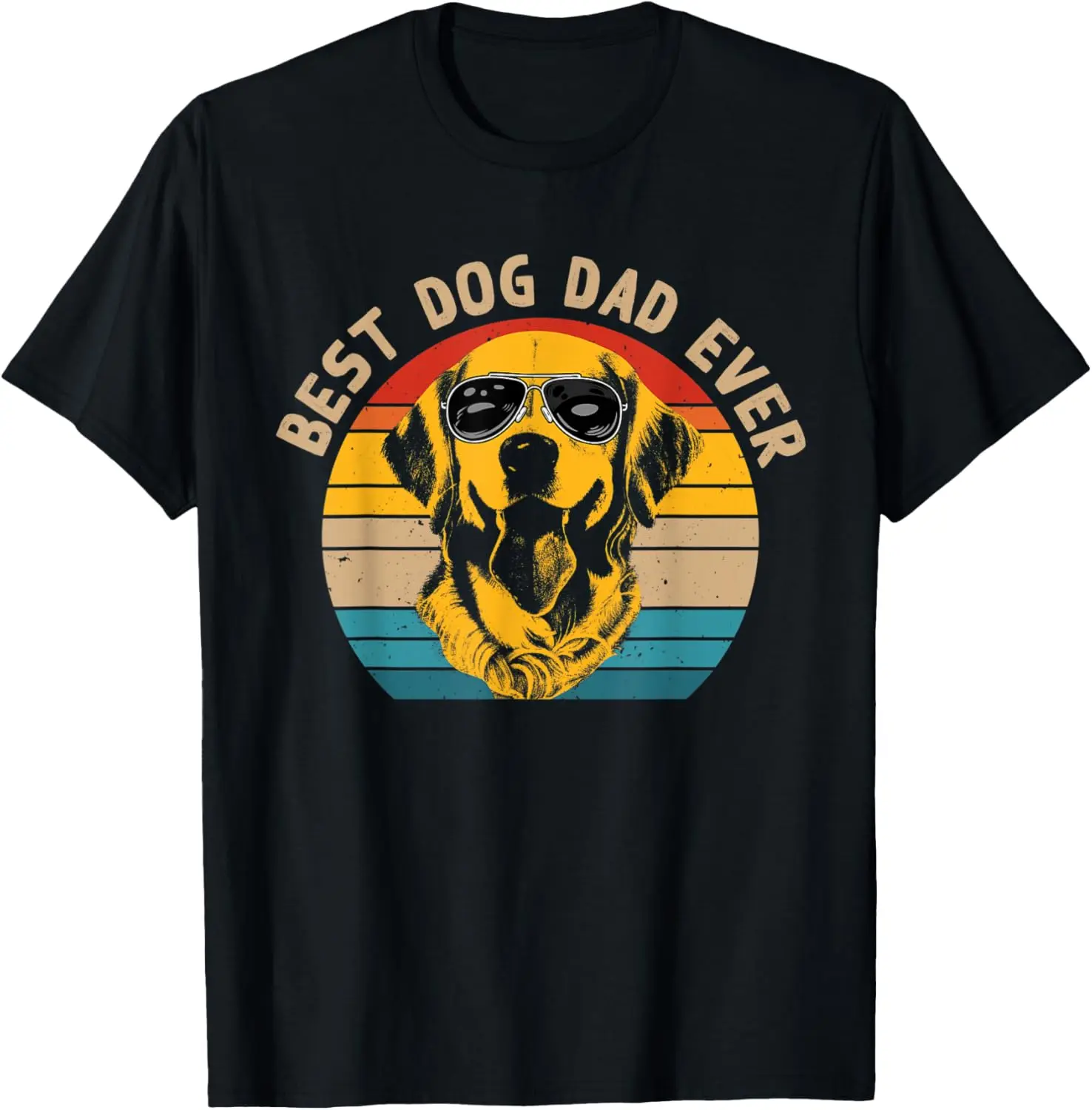 

Mens Best Golden Retriever Dad Ever Funny Dog Dad Vintage Gift T-Shirt