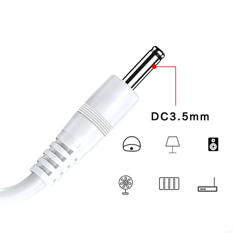 20CB 0.3/0.5/1M USB sang 3.5x1.35mm Nòng Cáp Nguồn cho đèn USB Quạt USB Hoạt Hình Đồng Hồ Tản Nhiệt