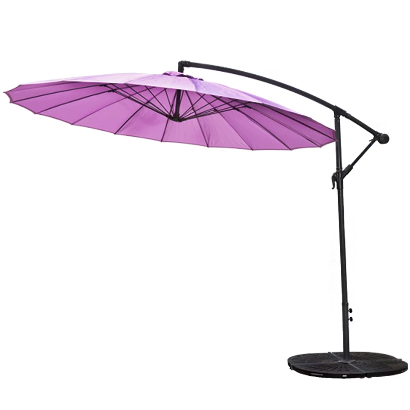 

10ft Garden Furniture Hanging Parasol Dual Use Polyester Material Outdoor Patio Umbrellas Offset Cantilever Foldable Waterproof