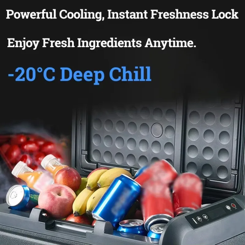 18L Portable Car Fridge Freezer 12V 24V Compressor Cooler with LED Display for Car Truck RV Camping